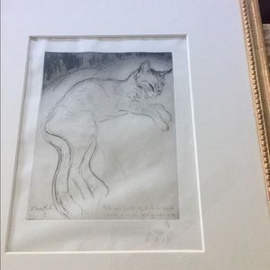 Framed lithograph